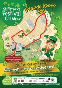 St. Patrick's Festival in Killarney Parade Route 2018